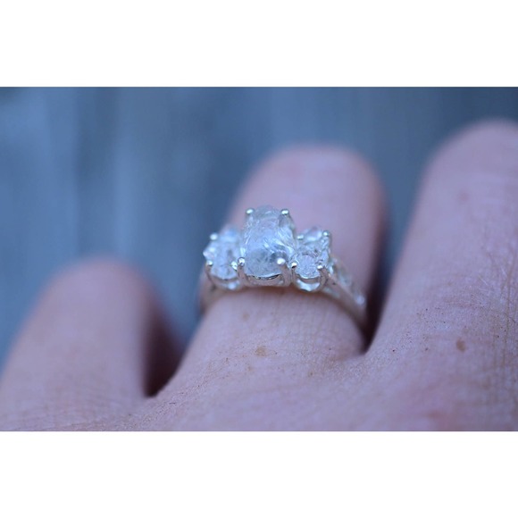 Raw Crystal Ring, Raw Stone Ring, Rings for Women, Stacking Ring, Raw Ge… - Picture 3 of 7